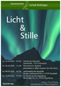 Konzertplakat "Licht & Stille"